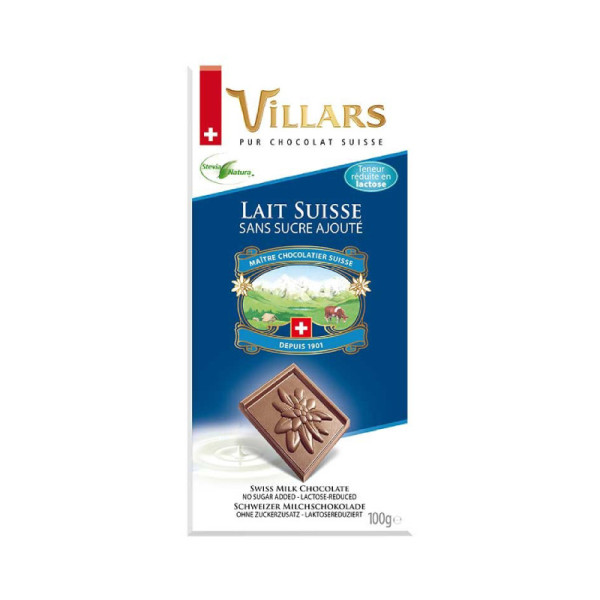 Villars Chocolate de Leite com Stevia 100g